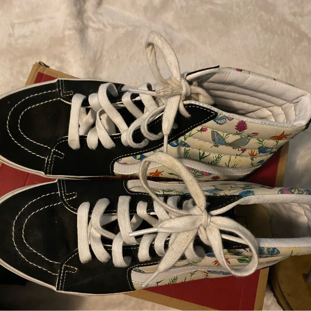 Vans Black and Floral High-Tops - Picture 2 of 6
